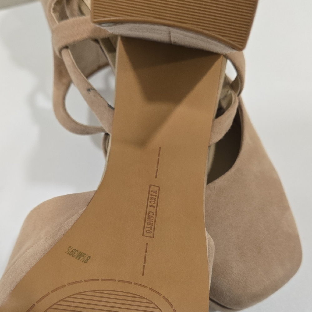Vince Camuto Tan Suede Heels *NWOT* 4.63 Inch Heels - Picture 9 of 16